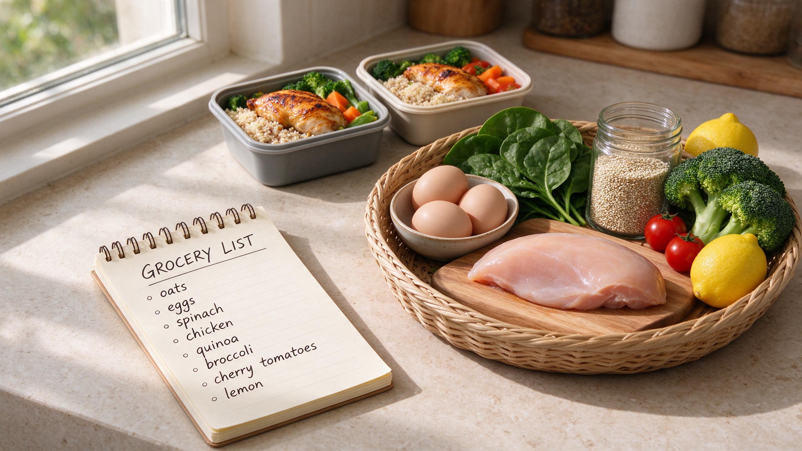 Meal Prep Grocery List on a Budget: The Exact $60 Cart