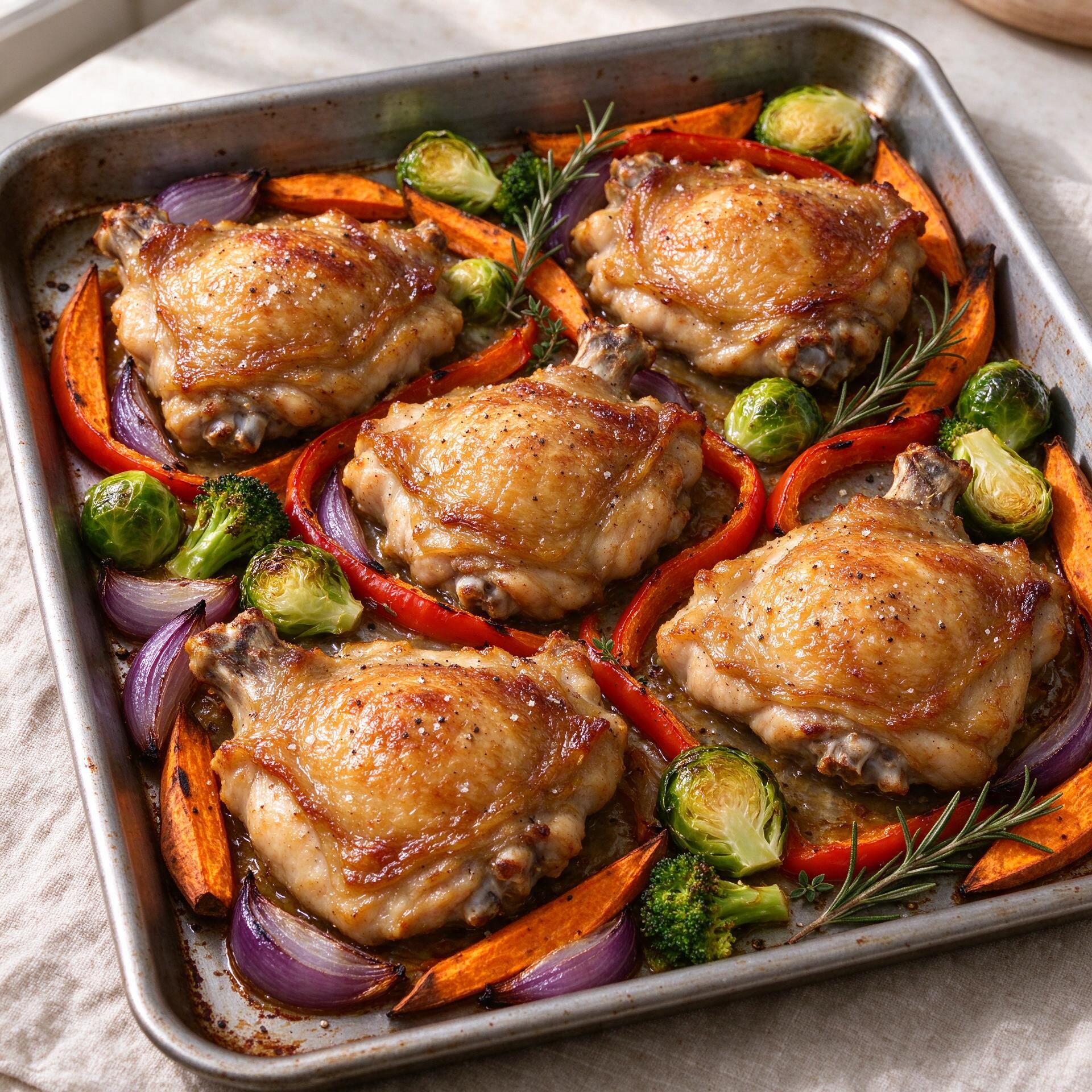 Batch Sheet-Pan Chicken and Vegetables